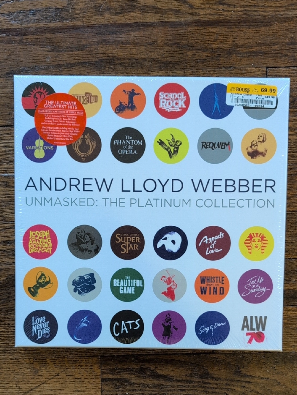 NWT Vinyl Record Set Andrew Lloyd Webber "Unmasked: The Platinum Collection"